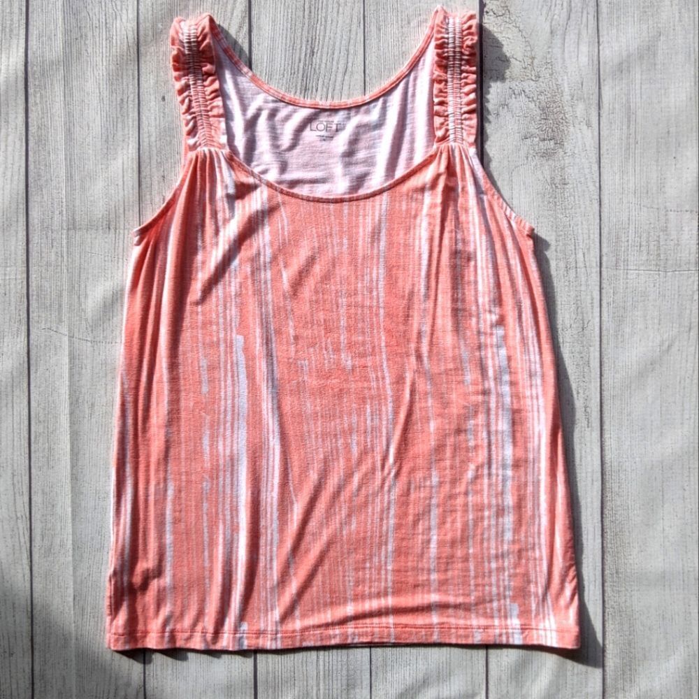 Ann Taylor loft medi coral tank top